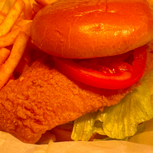 Fried Fish Sand With Fries